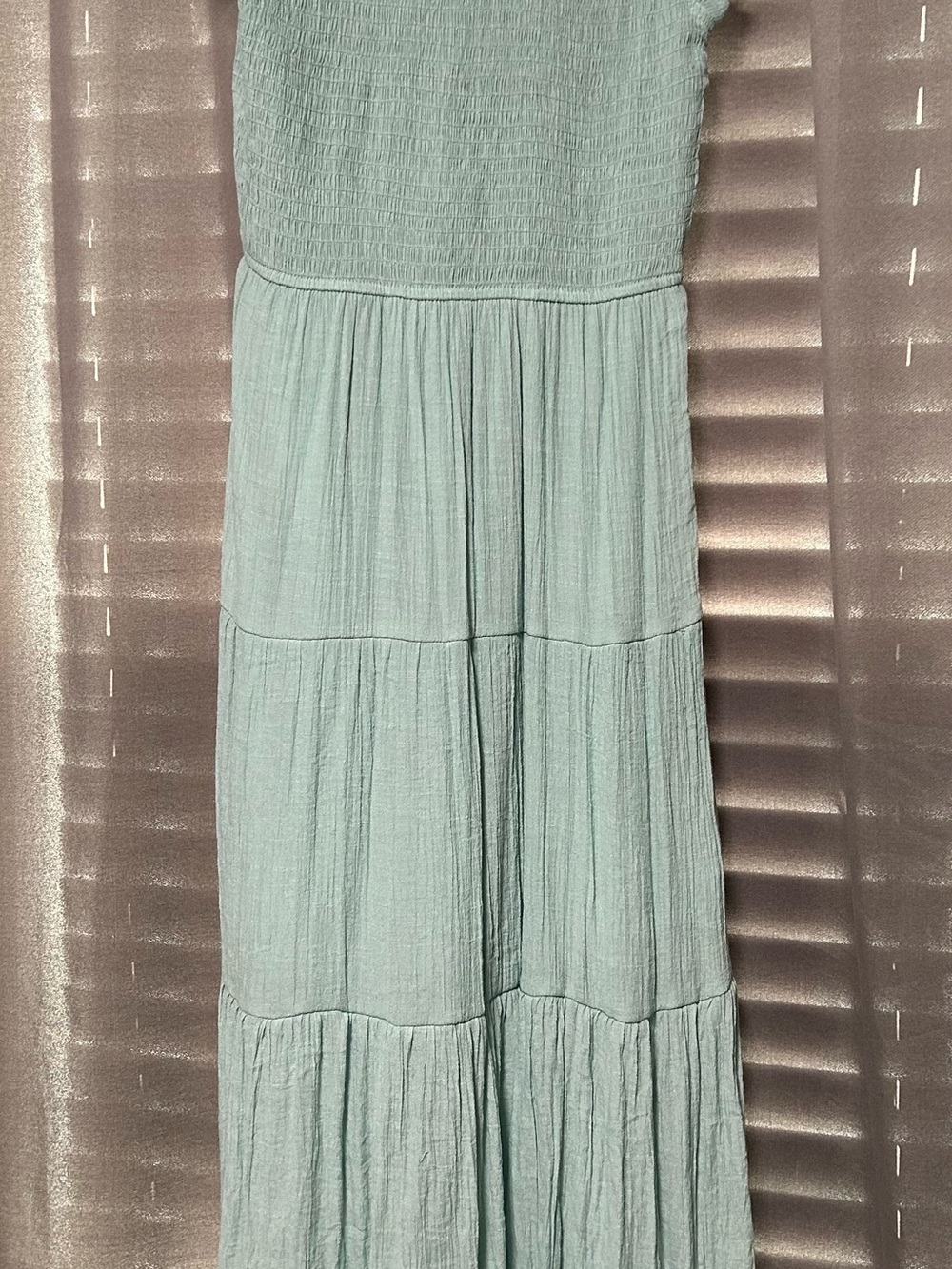 Blu Pepper Light Aqua Tiered Maxi Dress